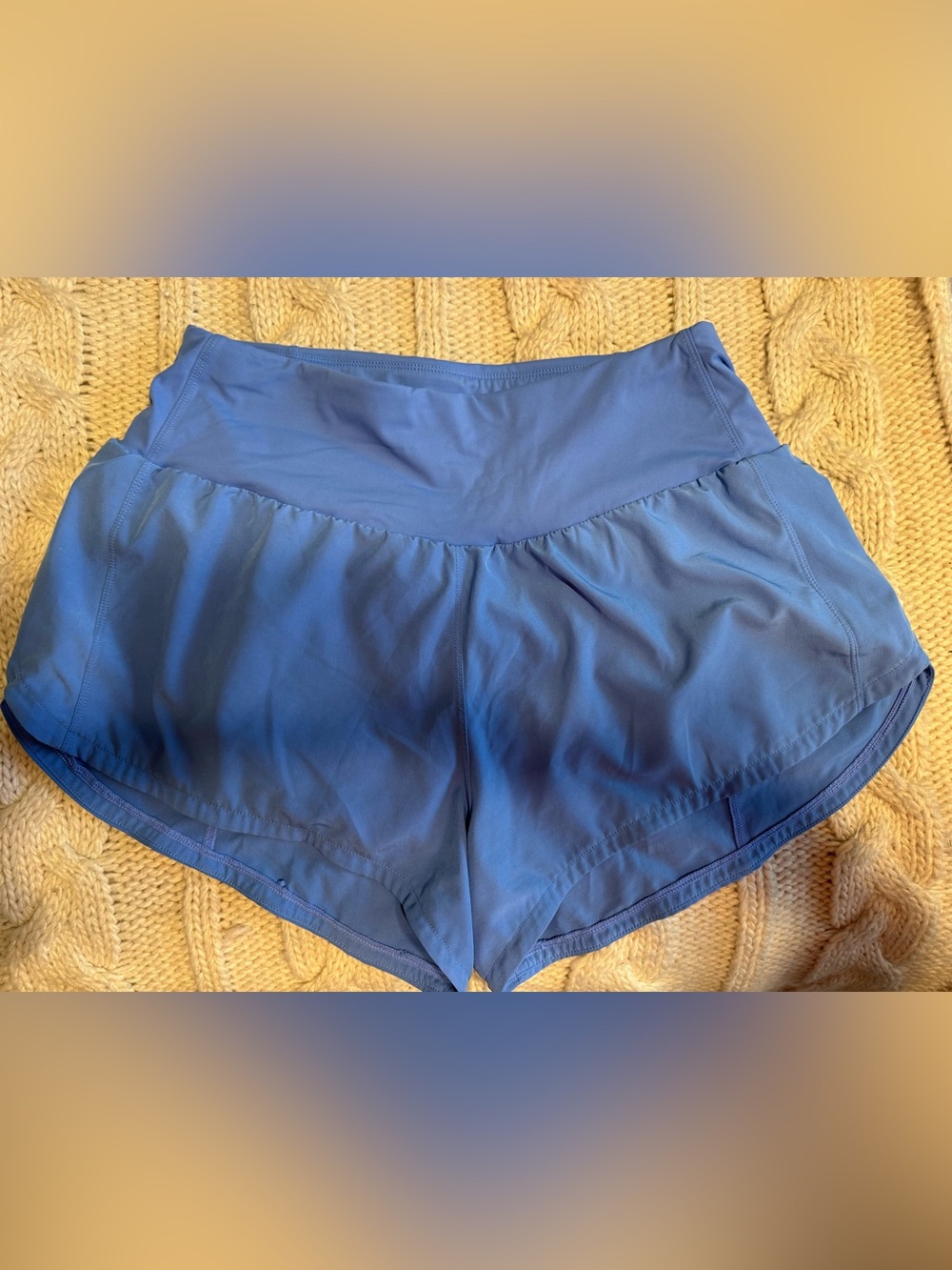 Women's High-Waist Blue Active Running Shorts